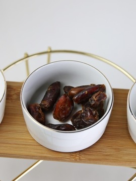 Соусники DIP, бамбуковая доска, ЗОЛОТОЙ ободок