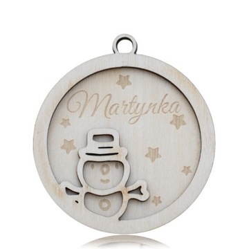 BOMBKA Z IMIENIEM zawieszka na święta prezent personalizowana wz3