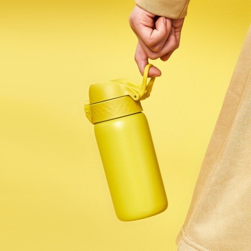 ЛЕГКАЯ СТАЛЬНАЯ БУТЫЛКА ДЛЯ ВОДЫ НАПИТКИ НЕРЖАВЕЮЩАЯ СТАЛЬ ЖЕЛТАЯ ION8 0,4 л