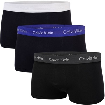 CALVIN KLEIN BOKSERKI MĘSKIE MAJTKI LOW RISE TRUNK 3PK CZARNE r.XL