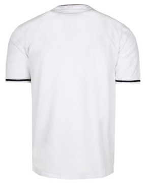 Męska Koszulka (T-Shirt) na Guziki - Pako Jeans - Biała- 3XL