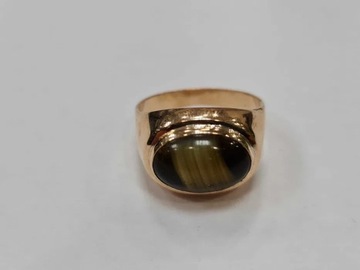 II poł. XX wieku! Złoty pierścionek/585/4.09g/R18