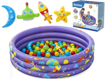 BESTWAY brodzik BASENIK dla dziecka 102/25 cm + 50 piłek