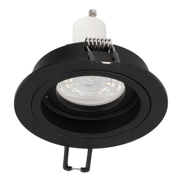 РЕГУЛИРУЕМЫЙ ПОТОЛОЧНЫЙ СВЕТИЛЬНИК, ЧЕРНЫЙ КРУГ + GU10 LED