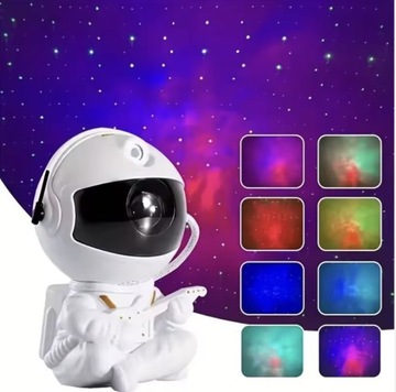KOSMONAUTA ASTRONAUTA LAMPKA NOCNA LED PROJEKTOR I GITARA