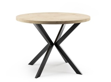 Stół okrągły M6 120/200 LOFT nogi metal rozkładany