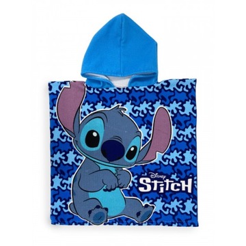 Ponczo Z Kapturem Lilo Stitch Sticz Kocyk Ręcznik Na Plaże 100 x 50 cm