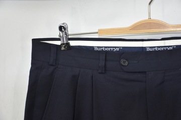 Burberrys spodnie męskie 52 czarne W36L32 formal wełna 100%