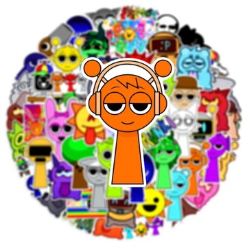Sprunki naklejki wodoodporne stickers gra game 15 szt