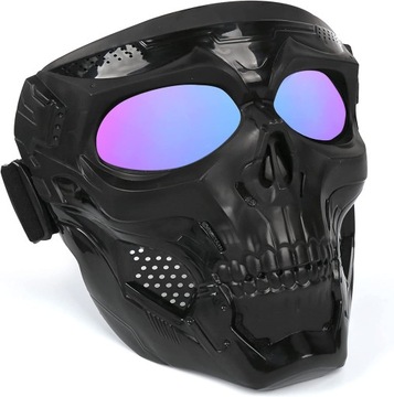 MASKA CZASZKI GOGLAMI GOGLE MOTOCYKLOWE OCHRONNE