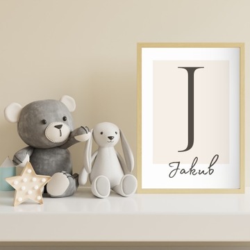 PLAKATY OBRAZKI DO POKOJU CHŁOPCA MISIE IMIĘ ZESTAW PLAKATÓW A3 30 X 40 CM