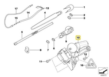 BMW E91 E61 MOTOR STĚRAČE ZADNÍ OKNO