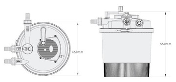 FILTR CIŚNIENIOWY Z LAMPĄ UV-C 36W DO OCZKA WODNEGO DO 40m3