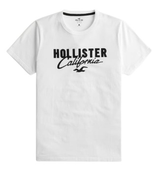 t-shirt Hollister Abercrombie koszulka L biała