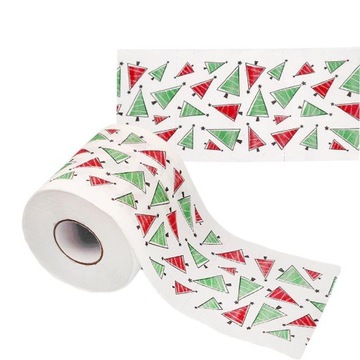 Świąteczny Papier Toaletowy w Choinki do wc