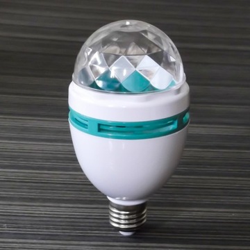 ЛАМПА E27, ВРАЩАЮЩИЙСЯ СВЕТОДИОДНЫЙ ШАР DICO, МОЩНЫЙ
