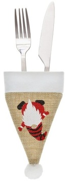 ŚWIĄTECZNE ETUI NA SZTUĆCE Z JUTY SKRZAT NA ŚWIĘTA