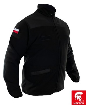 POLAR WOJSKOWY CZARNY BLUZA SOLIDNY + FLAGI r. 3XL