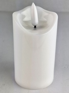 ŚWIECA LED 5CM X 9,5CM NA BATERIE (2XR6) BIAŁA+BATERIE