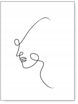 TWARZ LINIA plakat obraz 40x50cm #182