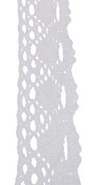 Koronka Bawełniana biała 4cmx5y wstążka