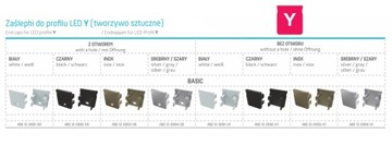 ЗАГЛУШКА ДЛЯ АЛЮМИНИЕВОГО ПРОФИЛЯ A B C D G H X Y Z