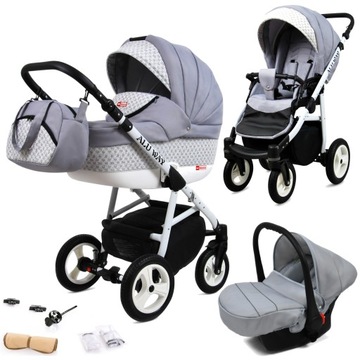 Wózek 3w1 dziecięcy spacerówka BabyLux ALU WAY