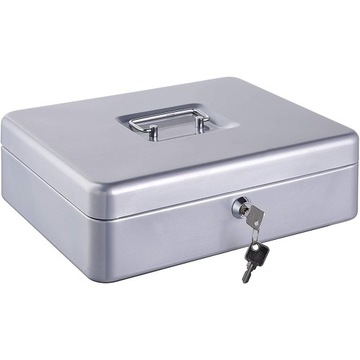 БОЛЬШОЙ МЕТАЛЛИЧЕСКИЙ КАССЕТНЫЙ СЕЙФ ДЛЯ ДЕНЕЖНЫХ МОНЕТОВ ЕВРО