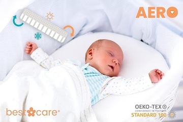 Матрас для детской кроватки BestCare Aero 37 x 70 x 6 см, овальный