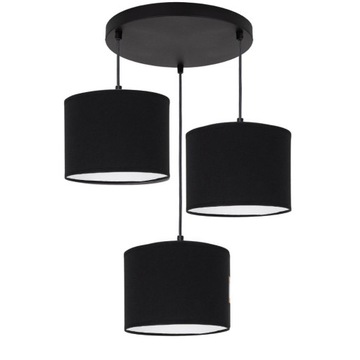 SUFITOWA LAMPA KOŁO WISZĄCA Z ABAŻURAMI WALEC LED