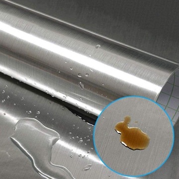 ДЕКОРАТИВНАЯ БУМАЖНАЯ САМОКЛЕЯЩАЯСЯ СЕРЕБРЯНАЯ ФОЛЬГА ДЛЯ ХОЛОДИЛЬНИКОВ И КУХОННЫХ ШКАФОВ