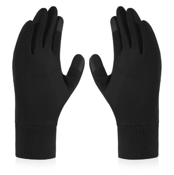 BETLEWSKI Rękawiczki wodoodporne sportowe miękkie na zimę do telefonu S-M
