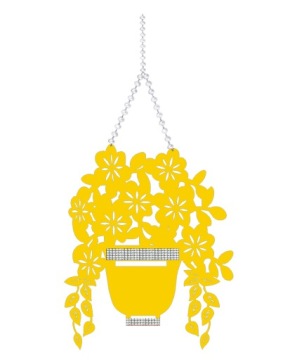 2а Гирлянда БОЛЬШОЙ ЦВЕТОЧНЫЙ ГОРШОК цветы ажурное украшение ЦВЕТ