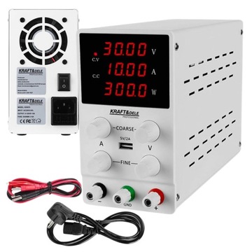 ЛАБОРАТОРНЫЙ РЕГУЛИРУЕМЫЙ ТОЧНЫЙ ИСТОЧНИК ПИТАНИЯ 0–30 В, 10 А, светодиод, 200–240 В переменного тока