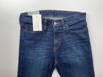 Jeansy męskie rurki granatowe skinny HOLLISTER r. 29x32