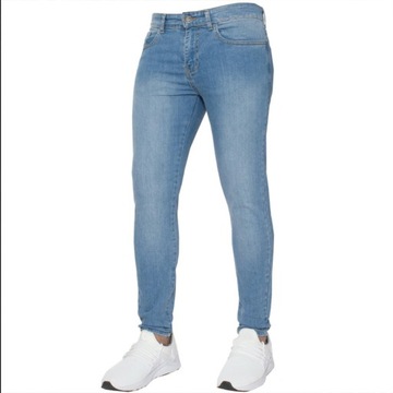 Dżinsy spodnie męskie rozciągliwe obcisłe rurki