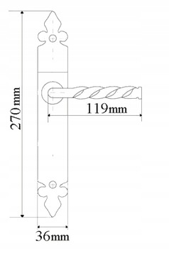 РУЧКА ЗАМОК 90/22 ВСТАВКА 3 КЛЮЧА ДЛЯ КАЛИТ ЧЕРНАЯ ПРЕМИУМ КОМПЛЕКТ