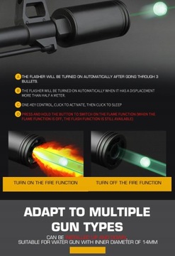 Имитация трассирующего устройства Spitfire для ASG 10/14 мм против часовой стрелки