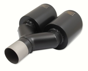 Наконечник глушителя, двойной круглый, 2x 100 мм.