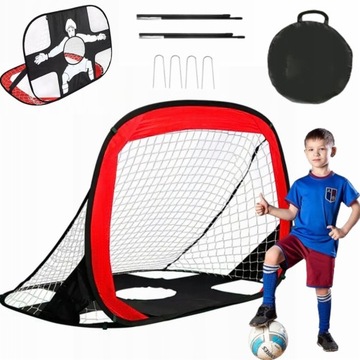 BRAMKA PIŁKARSKA PRZENOŚNA POP UP 120x75x75CM SKŁADANA BRAMKA DLA DZIECI