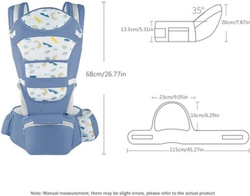 Ergonomiczny nosidełko do owinięcia dziecka z siedziskiem biodrowym,