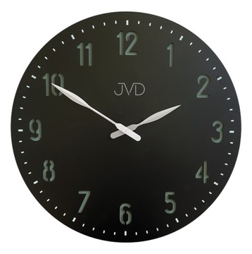 Zegar ścienny JVD HC39.1 drewniany czarny 50cm