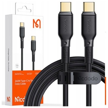 КАБЕЛЬ MCDODO USB-C ДЛЯ БЫСТРОЙ ЗАРЯДКИ ДЛЯ SAMSUNG APPLE USB TYPE C 5A 240W 2M