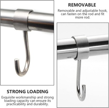 10 шт. регулируемые крючки для гардероба из нержавеющей стали.