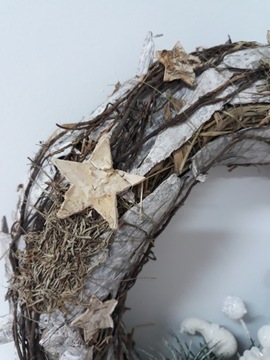 РОЖДЕСТВЕНСКИЙ ВЕНОК НА ДВЕРЬ, натуральный бохо ПЛАТЬЕ