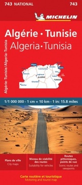 ALGIERIA TUNEZJA mapa 1:1 000 000 MICHELIN 2023