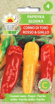Papryka słodka CORNO DI TORO ROSSO & GIALLO - 0,5g TORAF