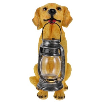 LAMPA ZEWNĘTRZNA MAŁA DEKORACJA ORNAMENT DEKORACYJNA LAMPA SOLARNA DLA PSA