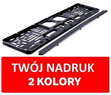 100szt ramki tablica rejestracja nadruk 2kolory
