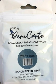 КОНИЧЕСКИЕ АРОМАТОВЫЕ ПАЛОЧКИ С ОБРАТНЫМ ПОТОКОМ белый шалфей белый шалфей 12 НАТУРАЛЬНЫЙ ИНДИЙСКИЙ
